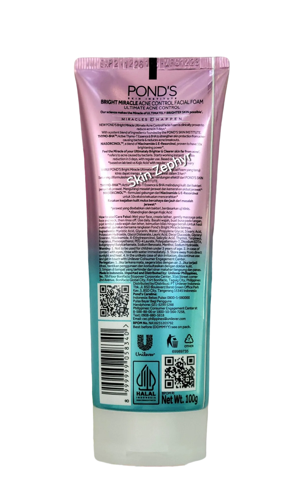 Pond's Bright Miracle Ultimate Acne Control THYMO-BHA Facial Foam