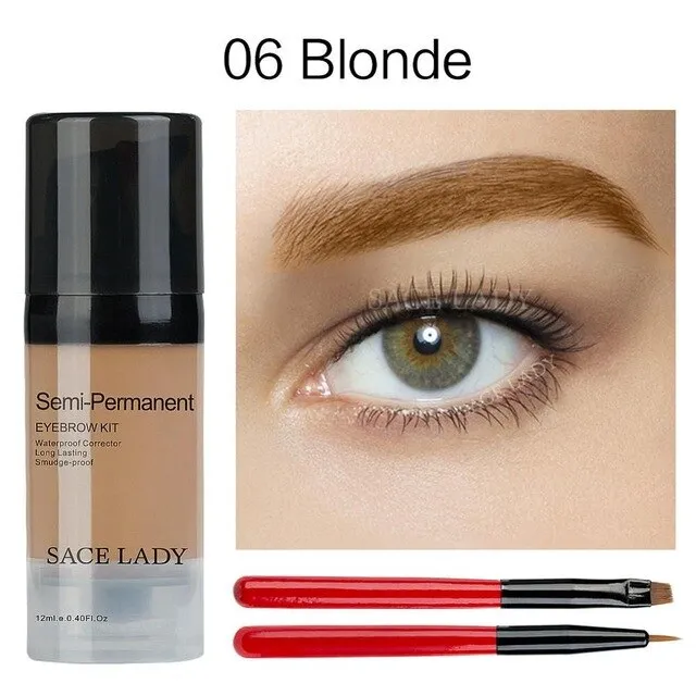 SACE LADY Eye Brow Dye Paint Waterproof Gel Make Up Pomade Brush Set Black Eyebrow Stamp Enhancer Pencil Kit Wax Cosmetic