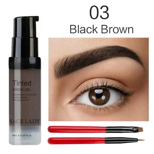 SACE LADY Henna Eyebrow Dye Gel Waterproof Makeup Shadow For Eye Brow Wax Long Lasting Tint Shade Make Up Paint Pomade Cosmetic