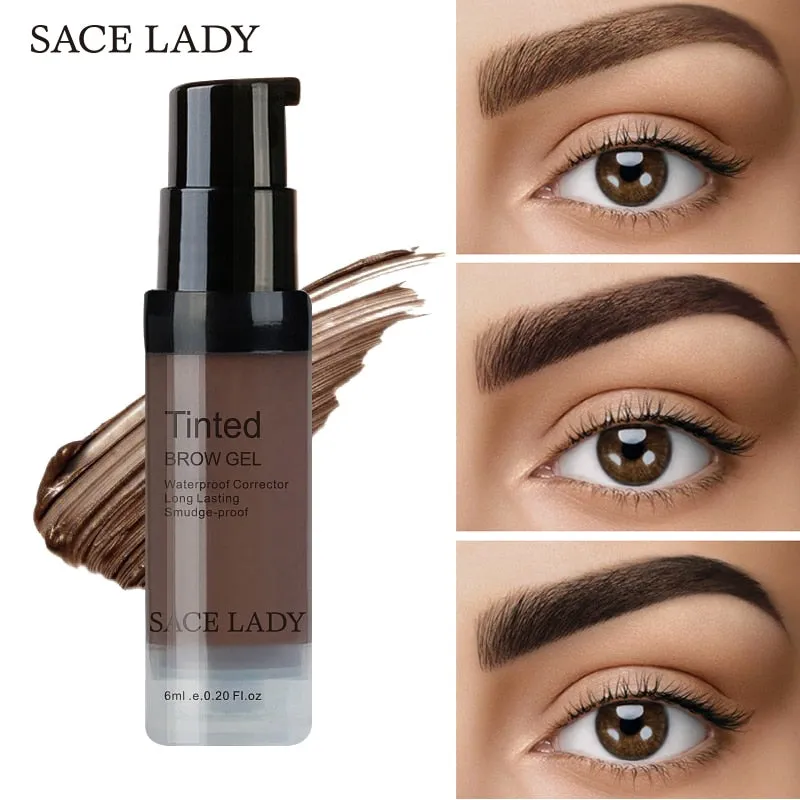 SACE LADY Henna Eyebrow Dye Gel Waterproof Makeup Shadow For Eye Brow Wax Long Lasting Tint Shade Make Up Paint Pomade Cosmetic
