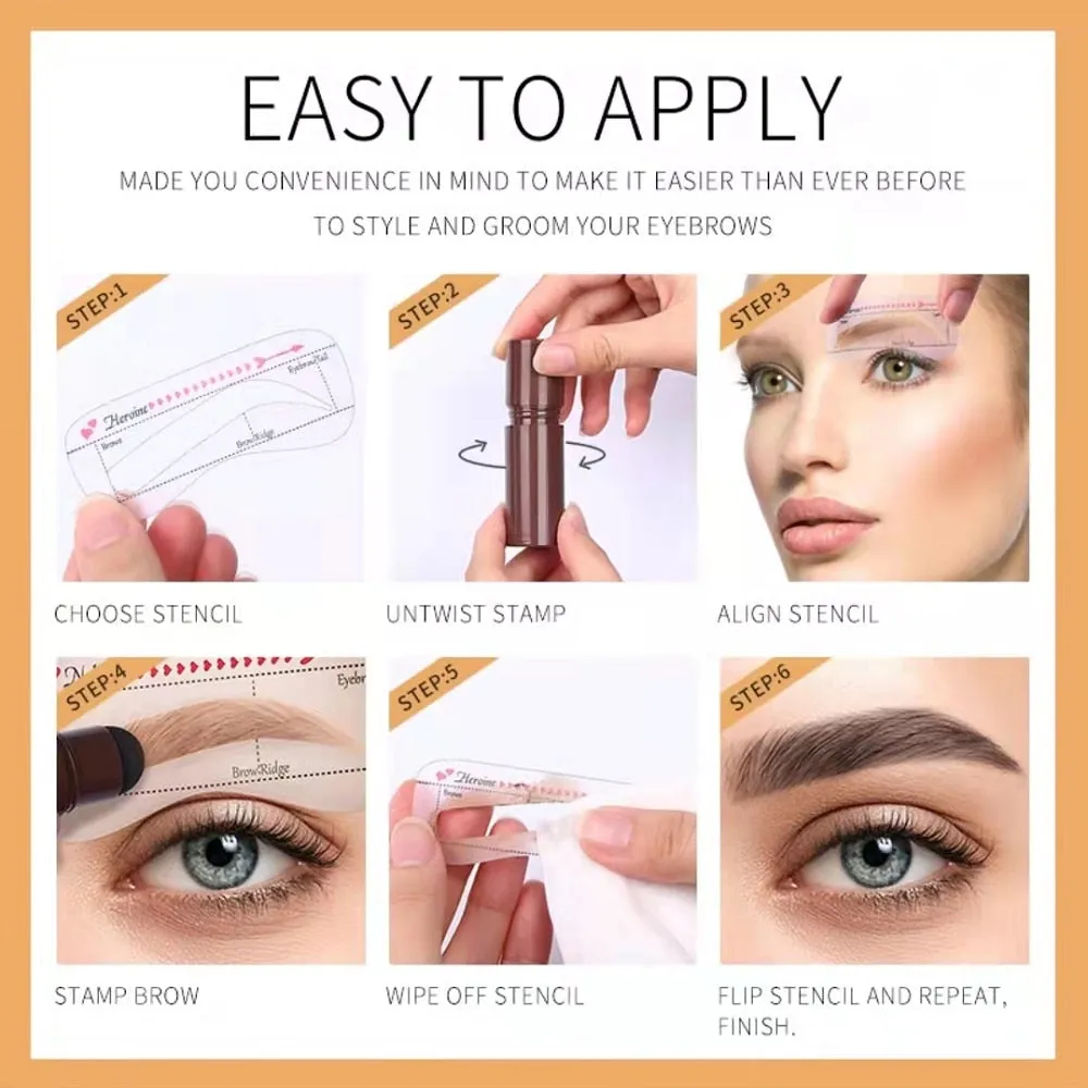 VIP Professional One Step Eyebrow Stamp Shaping Set Enhancer Waterproof Makeup Beauty Products For Women Eye Brow Templates