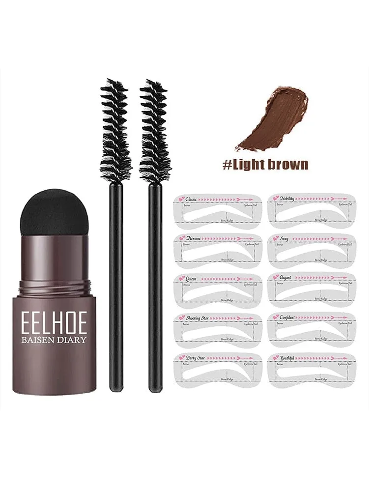 VIP Professional One Step Eyebrow Stamp Shaping Set Enhancer Waterproof Makeup Beauty Products For Women Eye Brow Templates