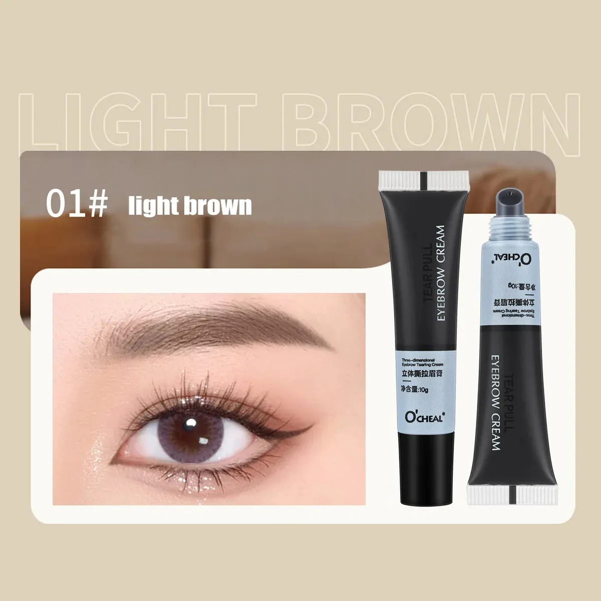 Yeknu Professional Henna Eyelash Eyebrow Dye Tint 15-minute Fast Tint Easy Dye Gel Eyelash Brown Black Color Tint Kit