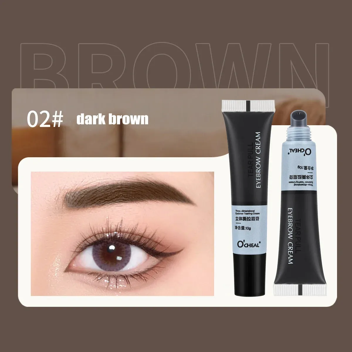 Yeknu Professional Henna Eyelash Eyebrow Dye Tint 15-minute Fast Tint Easy Dye Gel Eyelash Brown Black Color Tint Kit