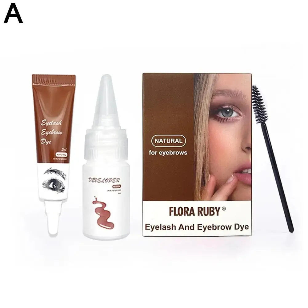 Yeknu Professional Henna Eyelash Eyebrow Dye Tint 15-minute Fast Tint Easy Dye Gel Eyelash Brown Black Color Tint Kit