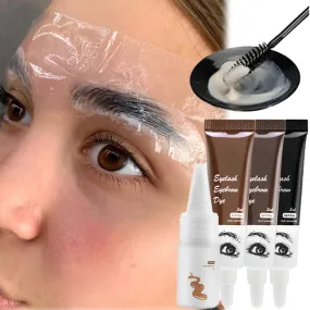 Yeknu Professional Henna Eyelash Eyebrow Dye Tint 15-minute Fast Tint Easy Dye Gel Eyelash Brown Black Color Tint Kit