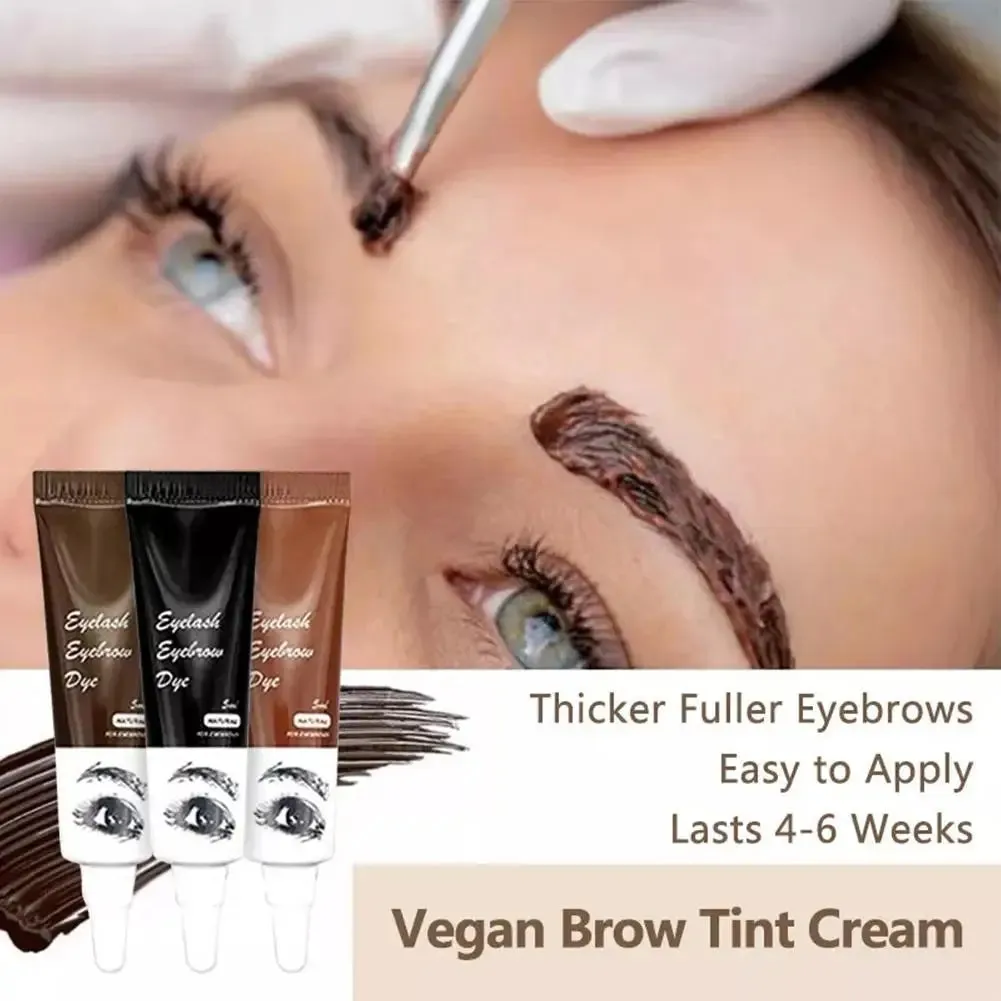 Yeknu Professional Henna Eyelash Eyebrow Dye Tint 15-minute Fast Tint Easy Dye Gel Eyelash Brown Black Color Tint Kit
