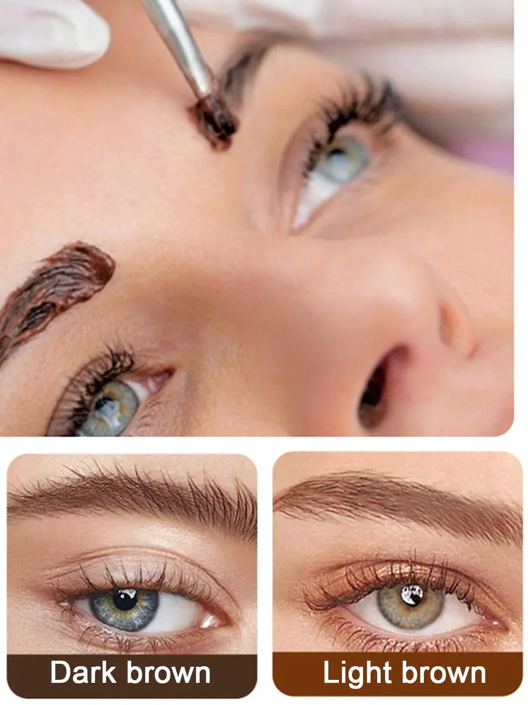 Yeknu Professional Henna Eyelash Eyebrow Dye Tint 15-minute Fast Tint Easy Dye Gel Eyelash Brown Black Color Tint Kit