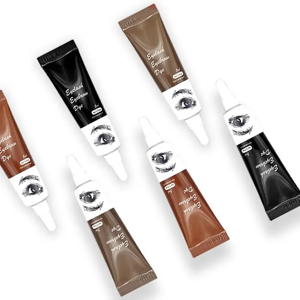 Yeknu Professional Henna Eyelash Eyebrow Dye Tint 15-minute Fast Tint Easy Dye Gel Eyelash Brown Black Color Tint Kit